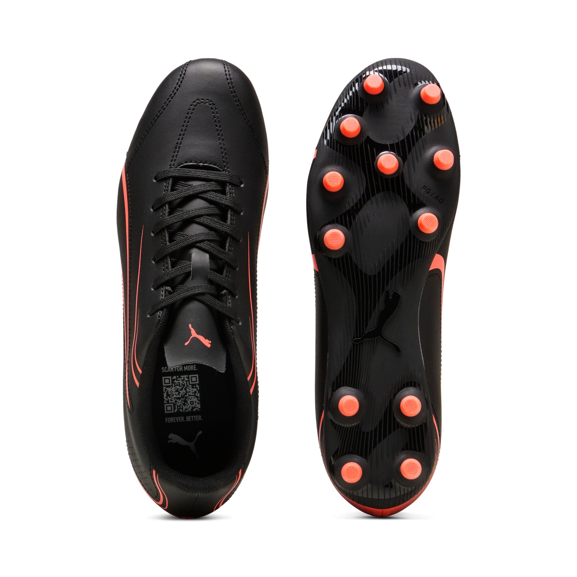 Puma football vitoria fg/ag boots in black - Side View 02