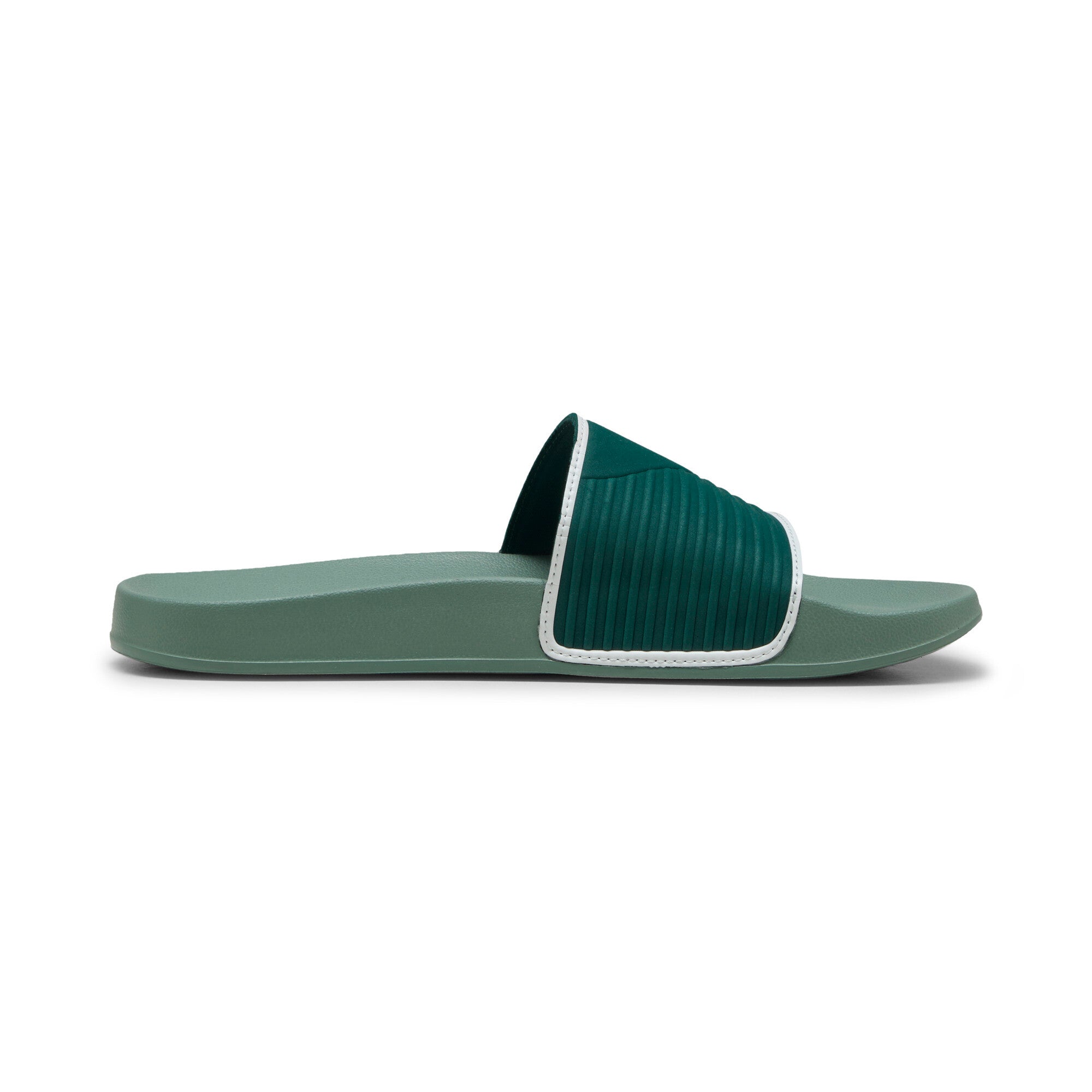 Puma leadcat 2.0 shower sandals in shower dark myrtle and warm whit - Side View 03