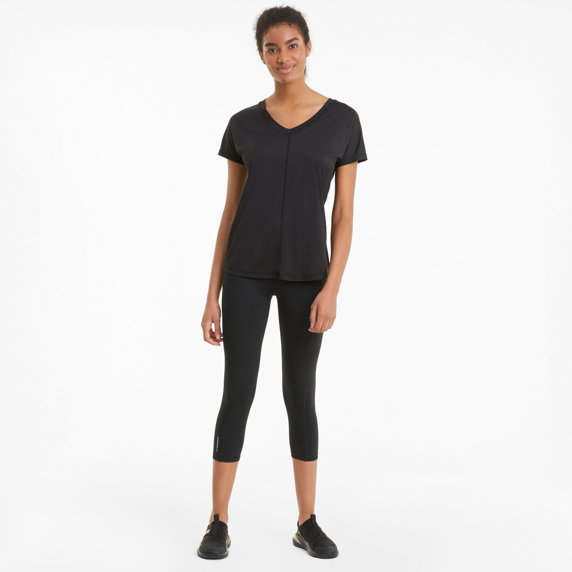 Puma train favorite forever high waist 3/4 tight in black - Model Shot 03