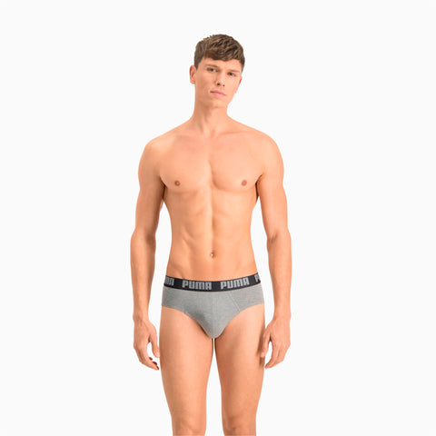 PUMA basic men's briefs 2 pack in black