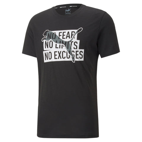 PUMA training performance slogan cat tee in black