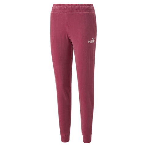 PUMA essentials+ velour pants in purple