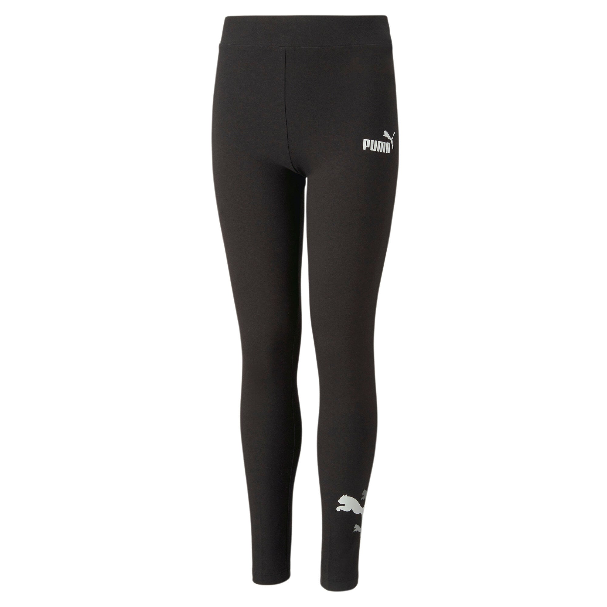 Puma essentials+ logo lab leggings youth in black - Front View