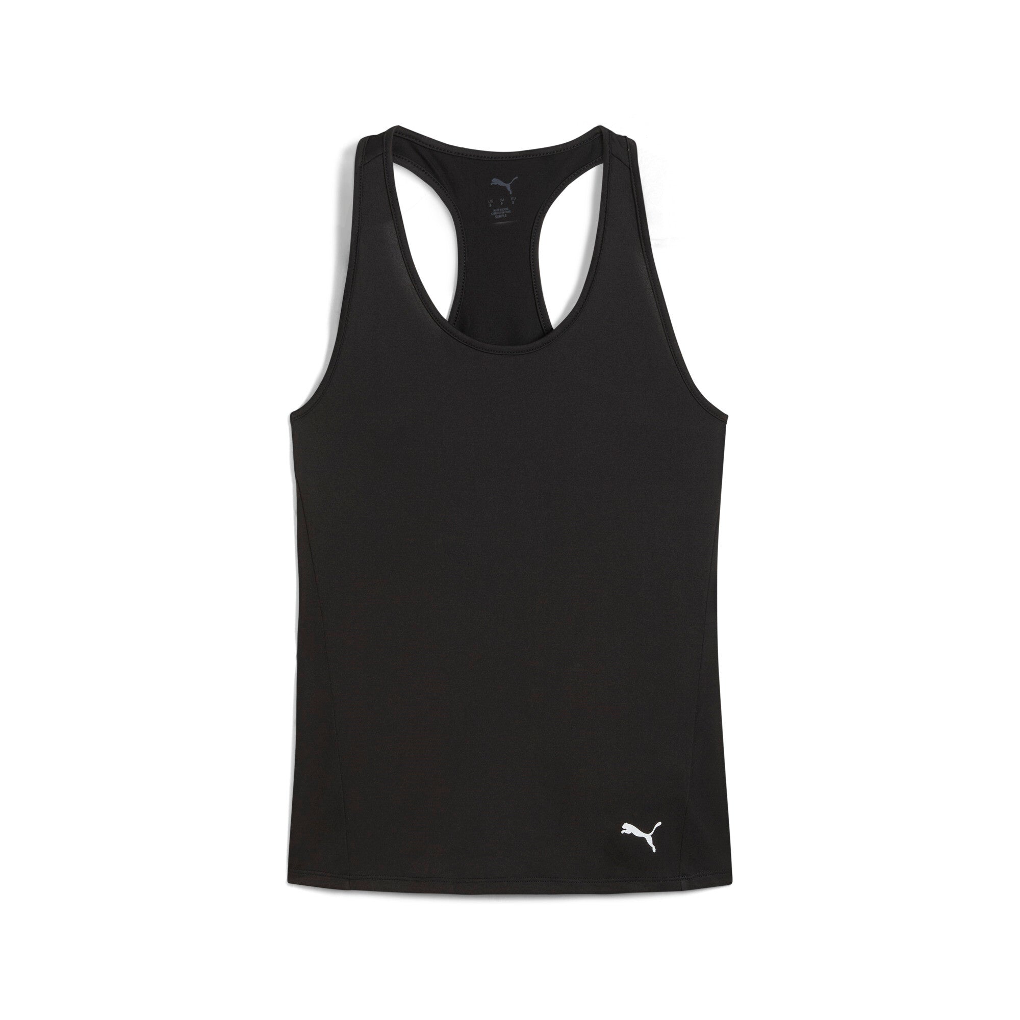 Puma tad essentials racerback tank in black - Front View