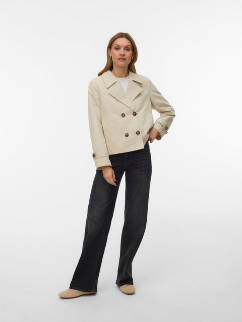 VERO MODA VMCHLOEMIA short trenchcoat in oatmeal