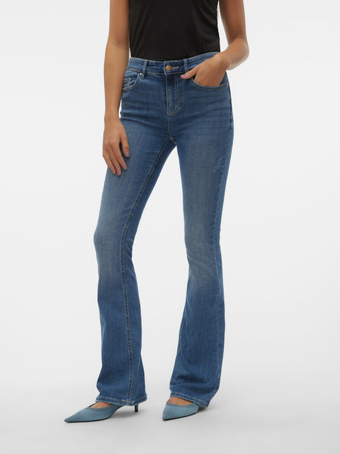 VERO MODA VMFLASH flared jeans in medium blue