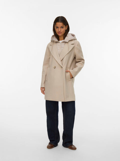 VERO MODA VMGRACE coat boo in oatmeal melange