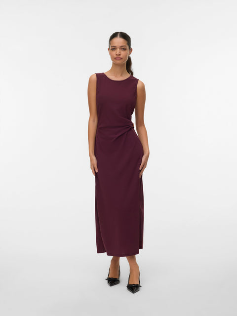 VERO MODA VMHOSANNA 7/8 dress in winetasting