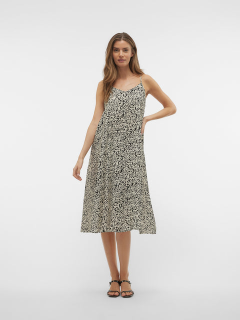 VERO MODA VMJOSIE calf singlet dress in black