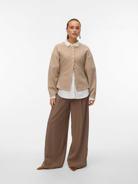 VERO MODA VMKLEA o-neck cardigan in silver mink