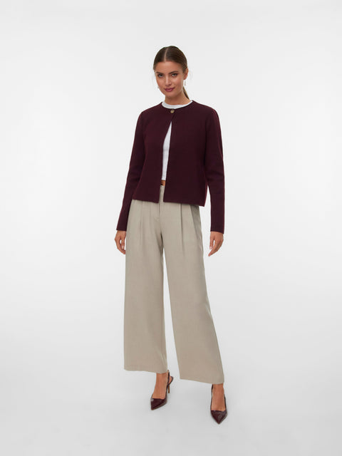 VERO MODA VMMARINA o-neck cardigan boo in winetasting melange
