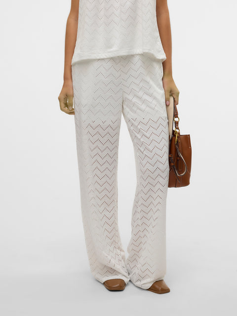 VERO MODA VMTHAS wide pant vo in snow white
