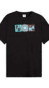PUMA sunset drive graphic tee men in black