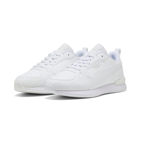 PUMA R78 cyclone sneakers unisex in white and cool light gray