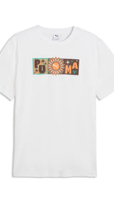 PUMA sunset drive graphic tee men in white