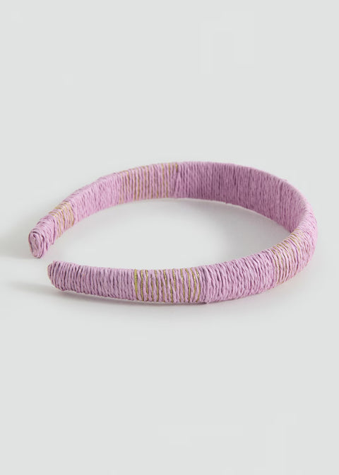 Mango headband raffia in lilac