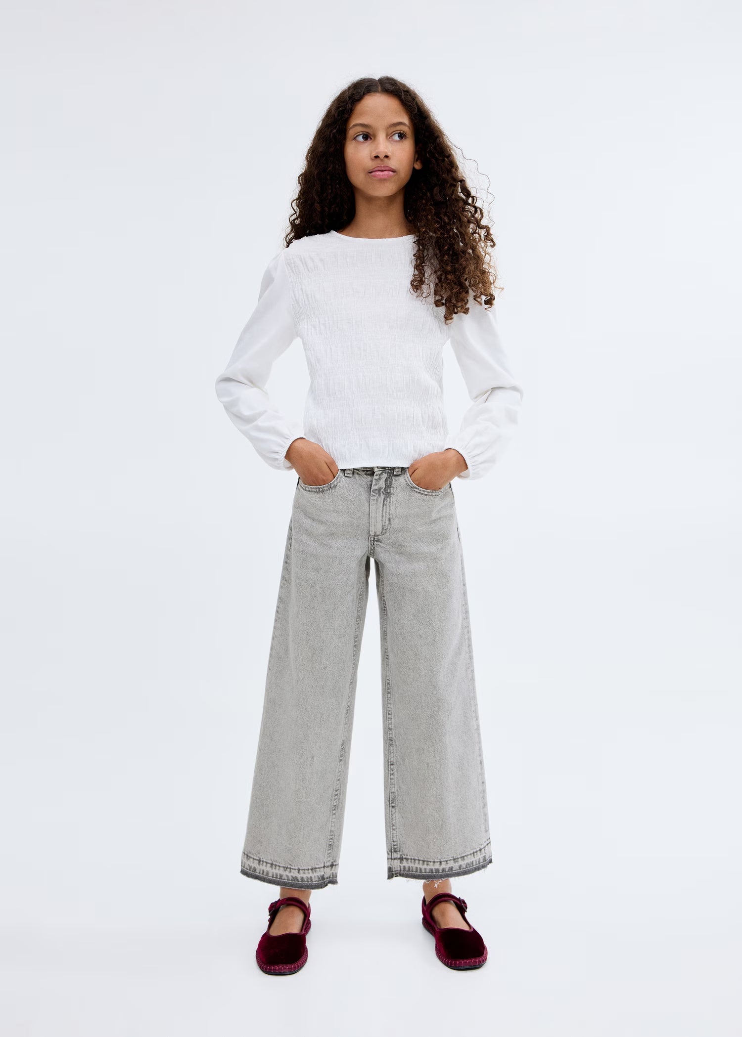 Mango jeans culotte1 in Grey Denim - 99999999_01