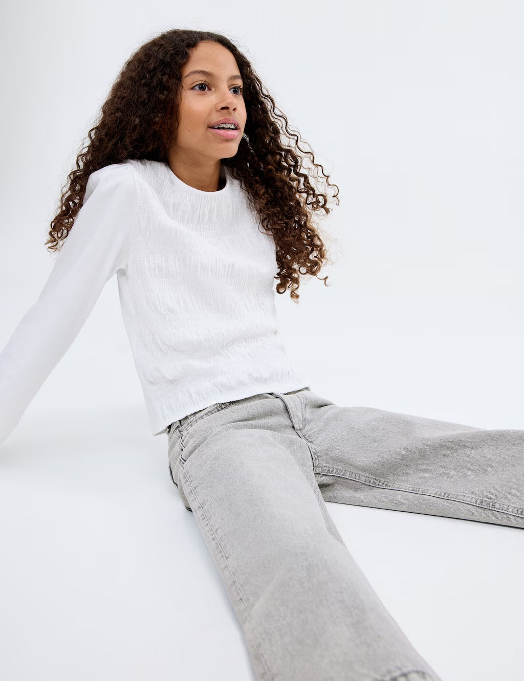 Mango jeans culotte1 in Grey Denim