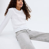 Mango jeans culotte1 in Grey Denim