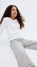 Mango jeans culotte1 in Grey Denim
