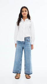 Mango jeans culotte1 in Medium Denim - 99999999_01
