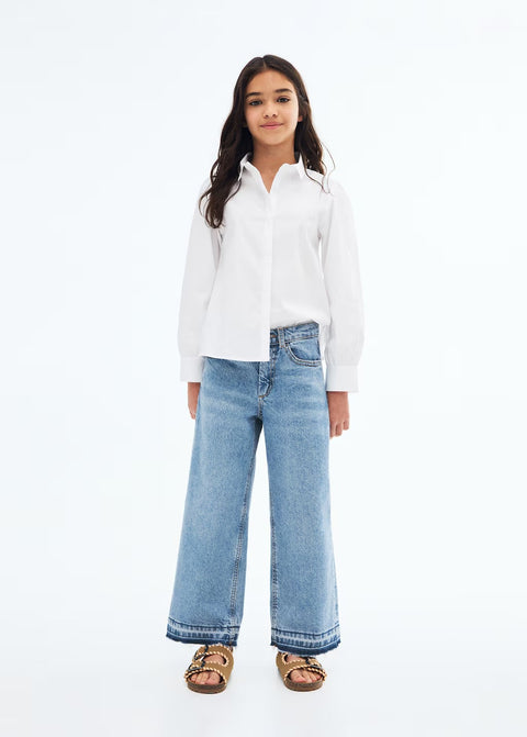 Mango jeans culotte1 in medium denim