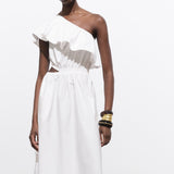 Mango dress cuty in White