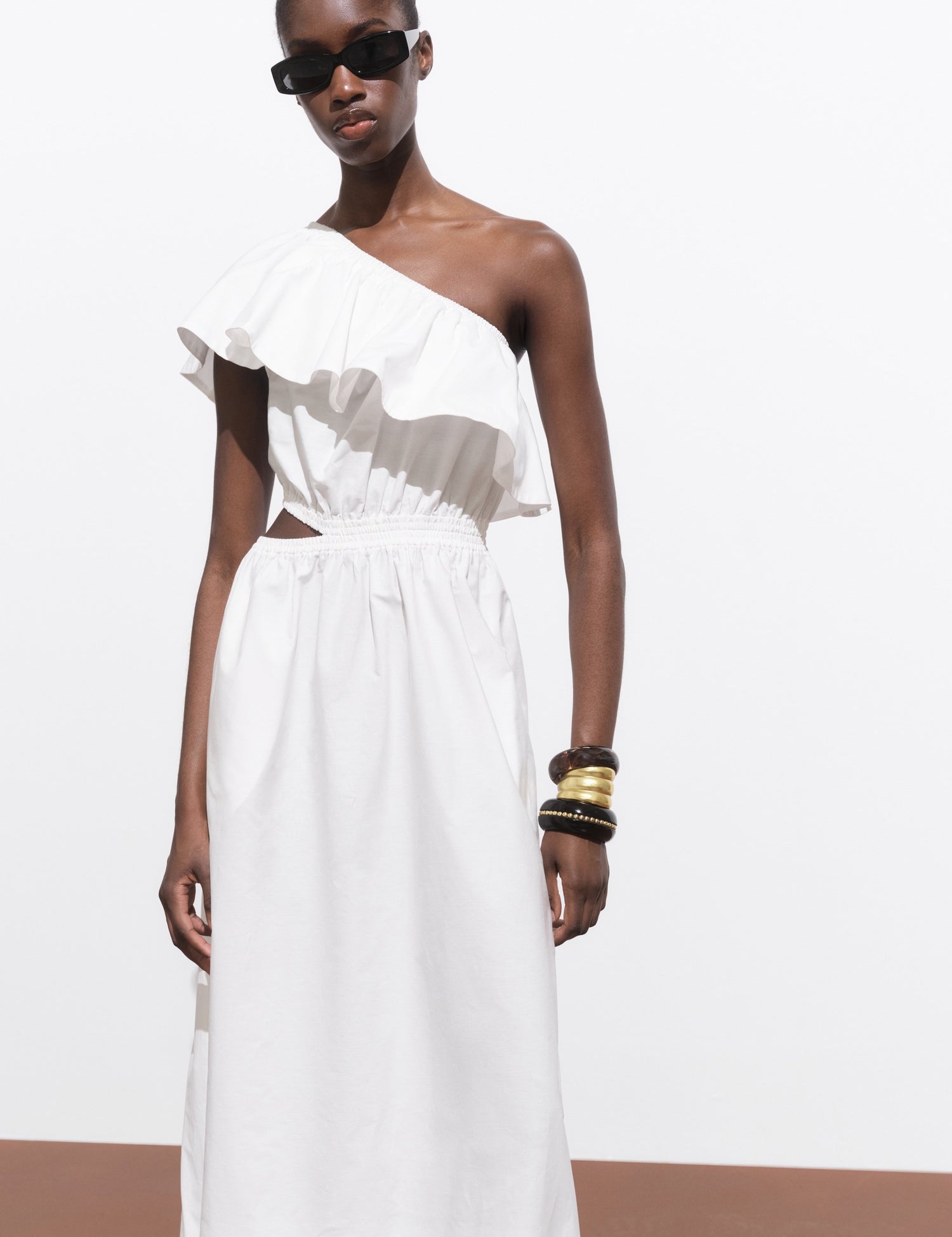 Mango dress cuty in White