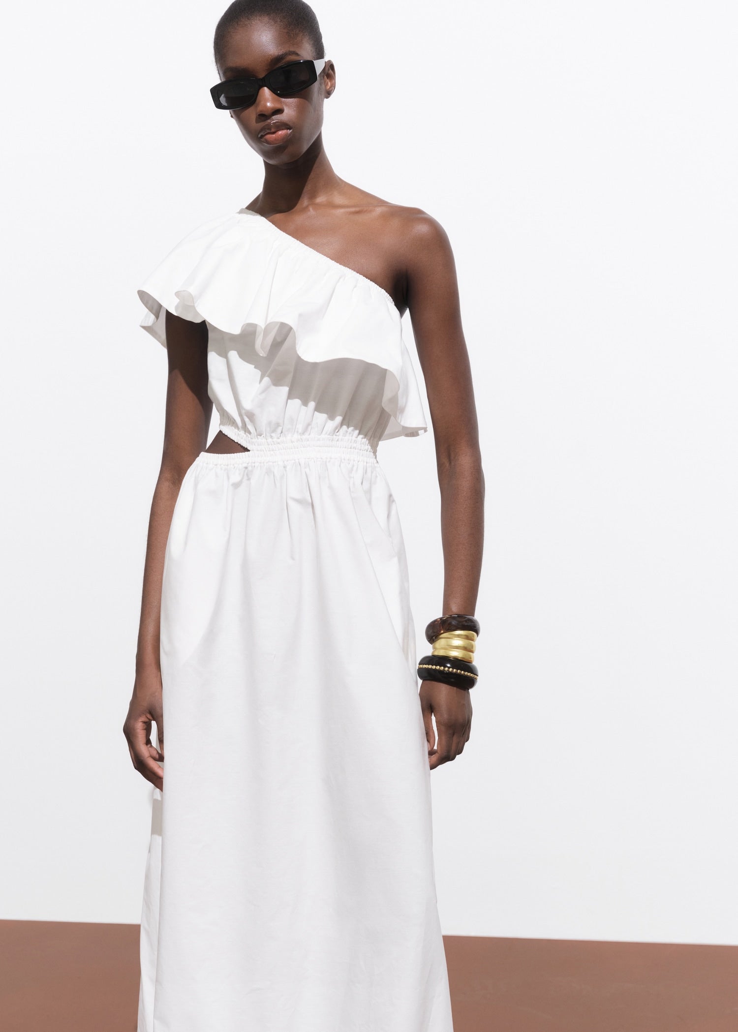 Mango dress cuty in White