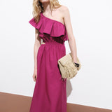 Mango dress cuty in Fuchsia