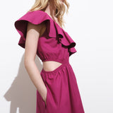 Mango dress cuty in Fuchsia - D1