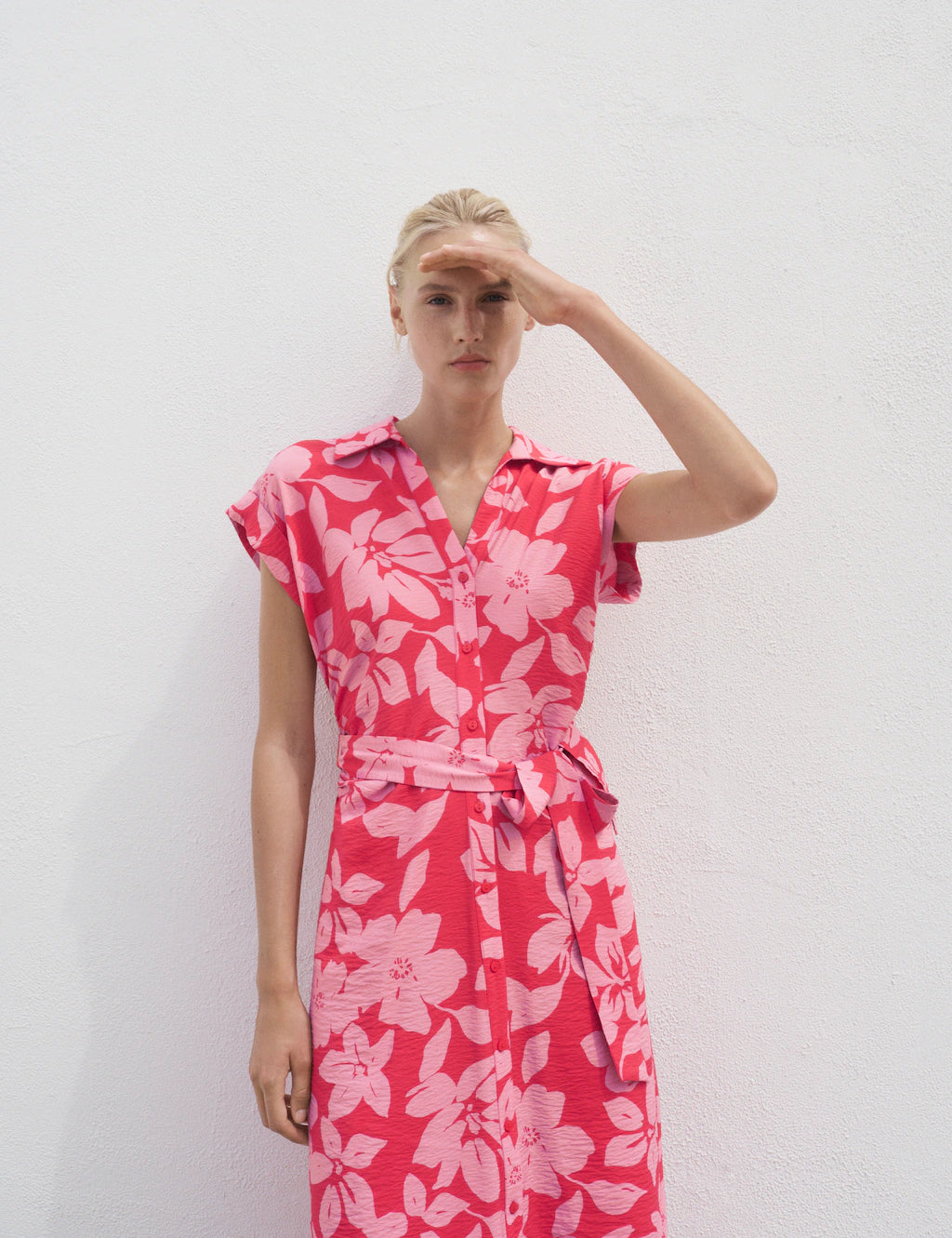 Mango dress apple in Fuchsia