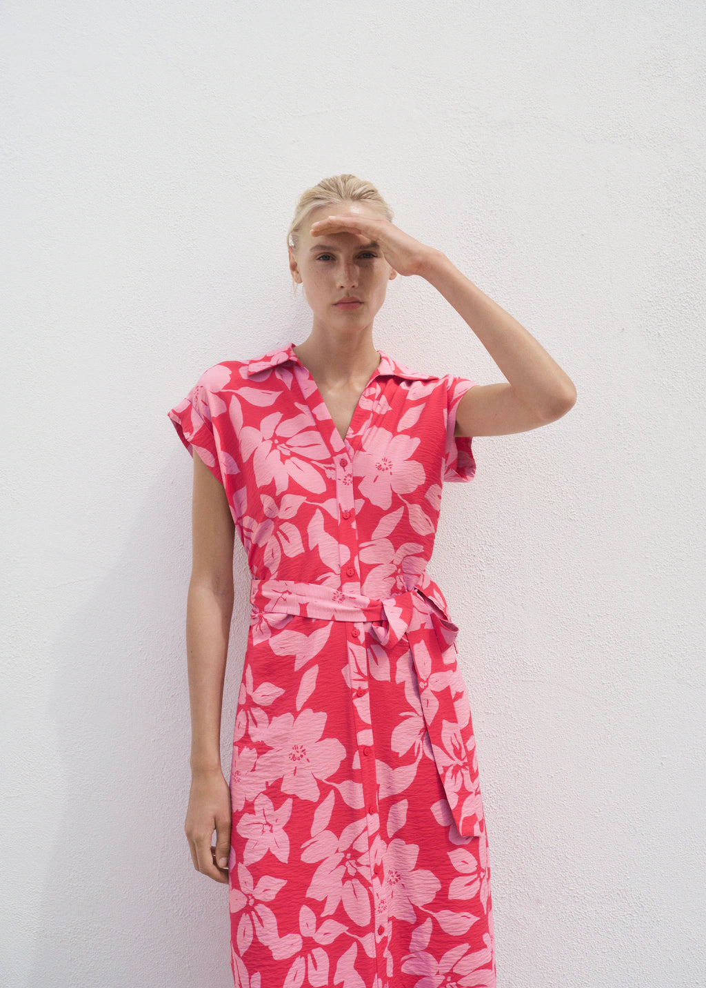 Mango dress apple in Fuchsia