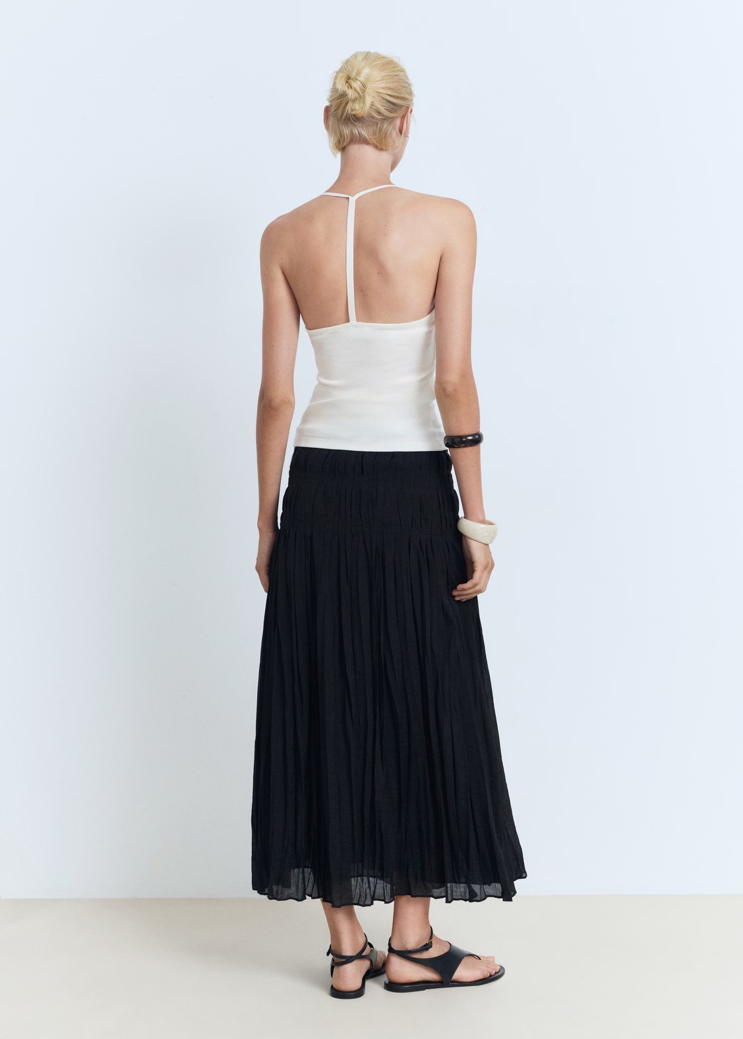 Mango top bali in Off White - R