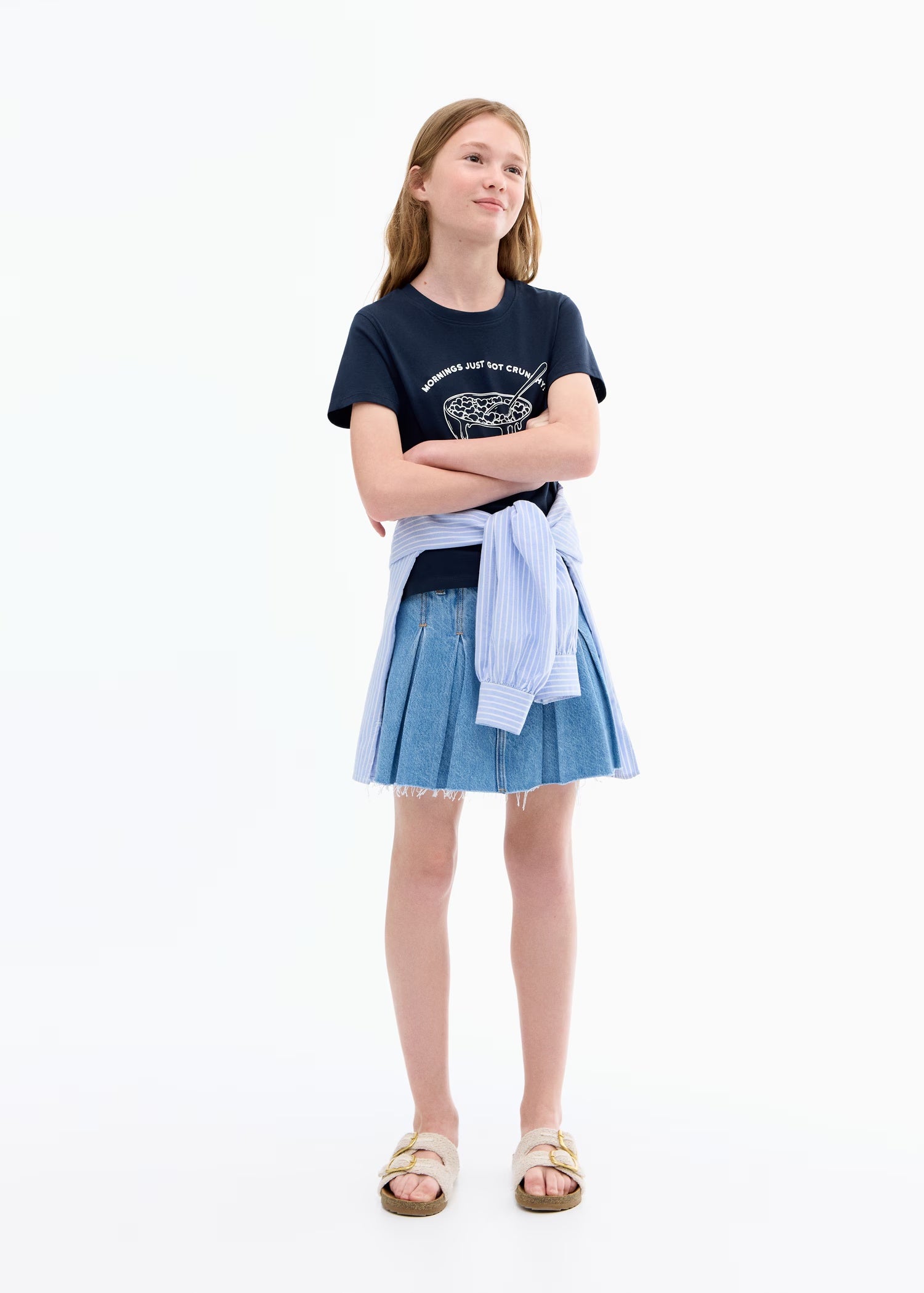 Mango t-shirt cereal in Navy - 99999999_01