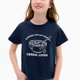 Mango t-shirt cereal in Navy