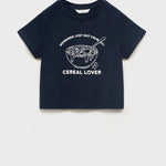 Mango t-shirt cereal in Navy - B