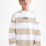 Mango sweatshirt striblo in Sand