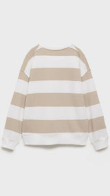 Mango sweatshirt striblo in Sand - R