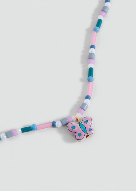 Mango necklace ceramicf in pink