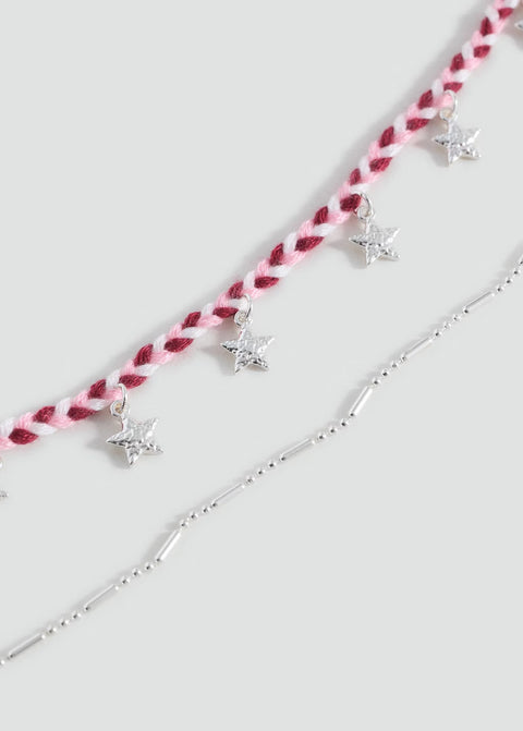 Mango necklace star in silver
