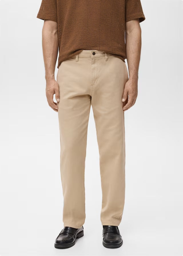 Mango jeans chet in Beige