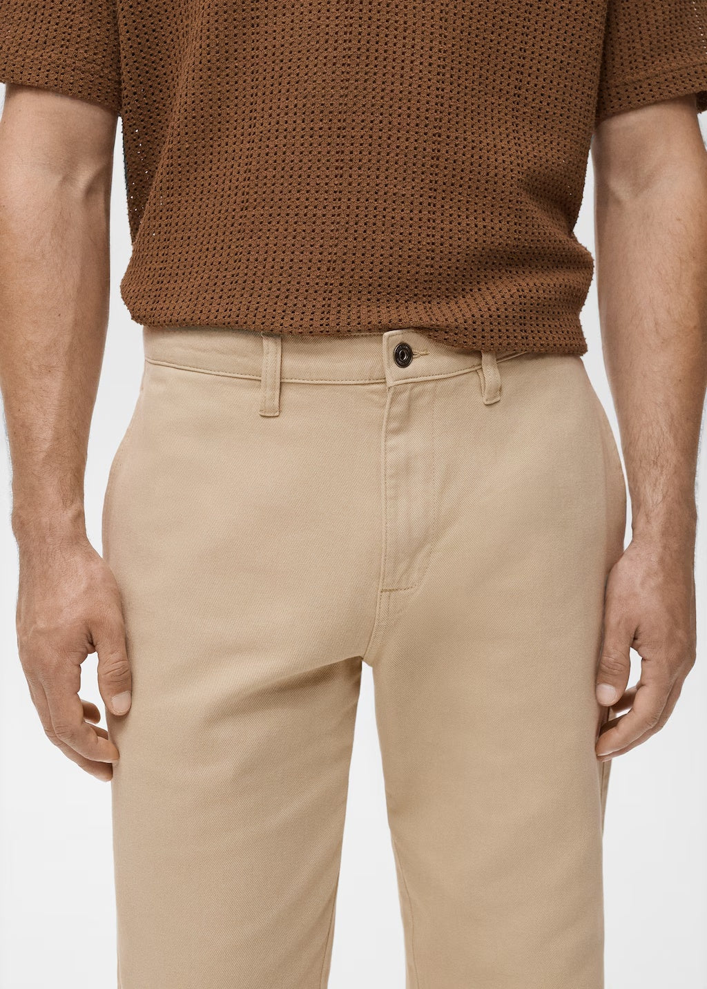 Mango jeans chet in Beige - D1