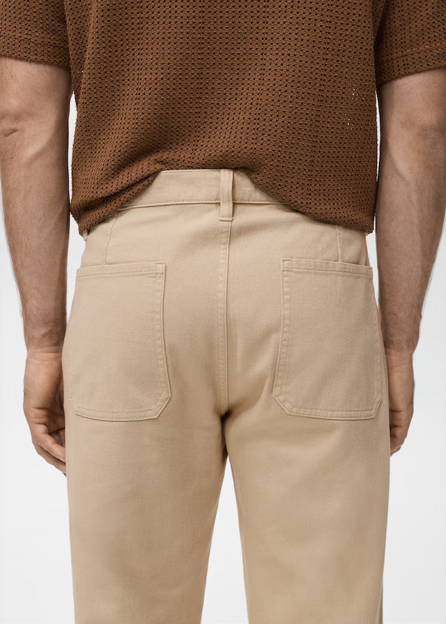 Mango jeans chet in Beige - D6