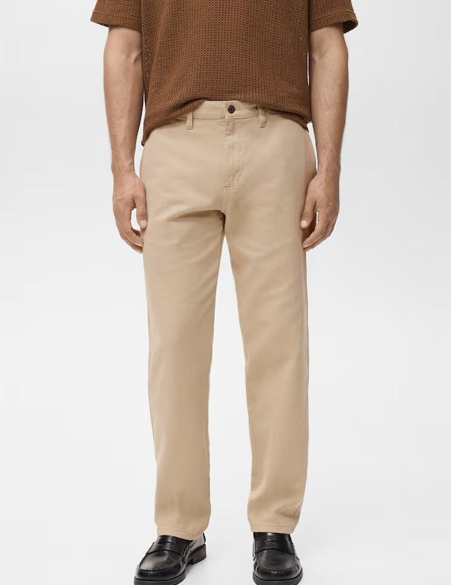 Mango jeans chet in Beige