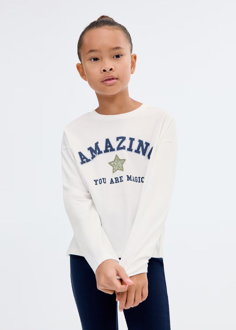 Mango t-shirt magic in off white