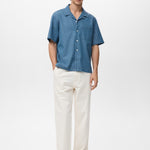 Mango shirt chambreh in Indigo - 99999999_01