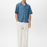 Mango shirt chambreh in Indigo - 99999999_01