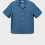 Mango shirt chambreh in Indigo - B