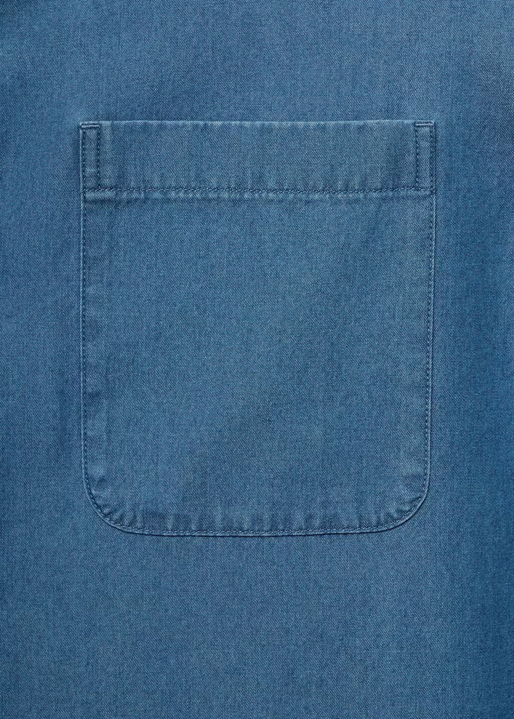 Mango shirt chambreh in Indigo - D0